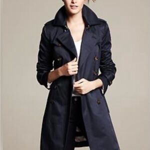 Banana Republic midnight navy  Trench Coat in great condition